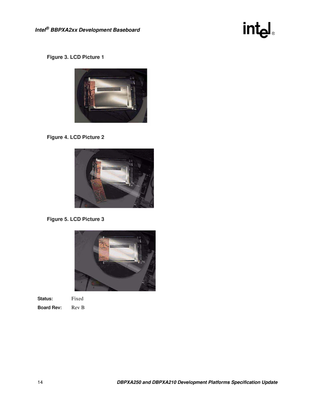 Intel DBPXA210, DBPXA250 specifications LCD Picture 