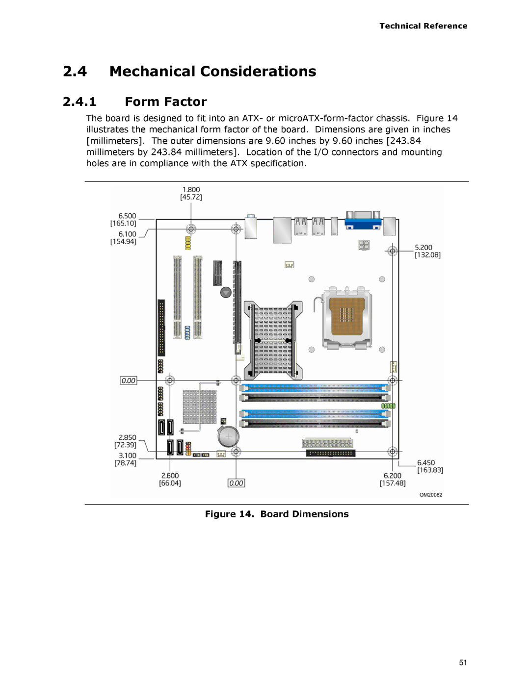 Intel DG33BU specifications Mechanical Considerations, Form Factor 