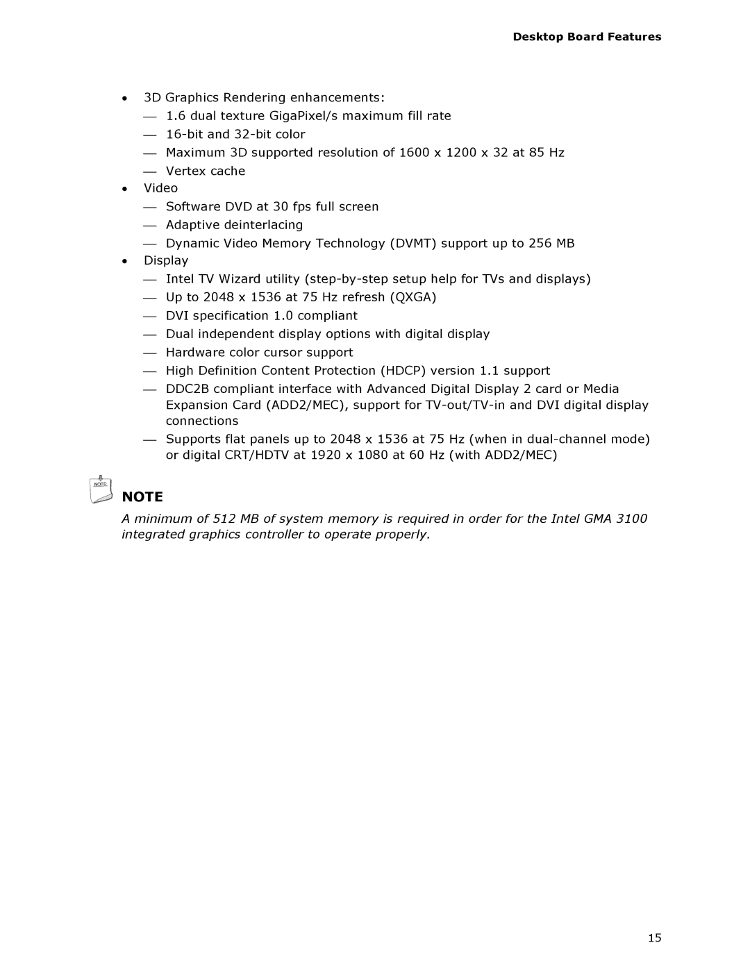 Intel DG33FB manual Desktop Board Features 