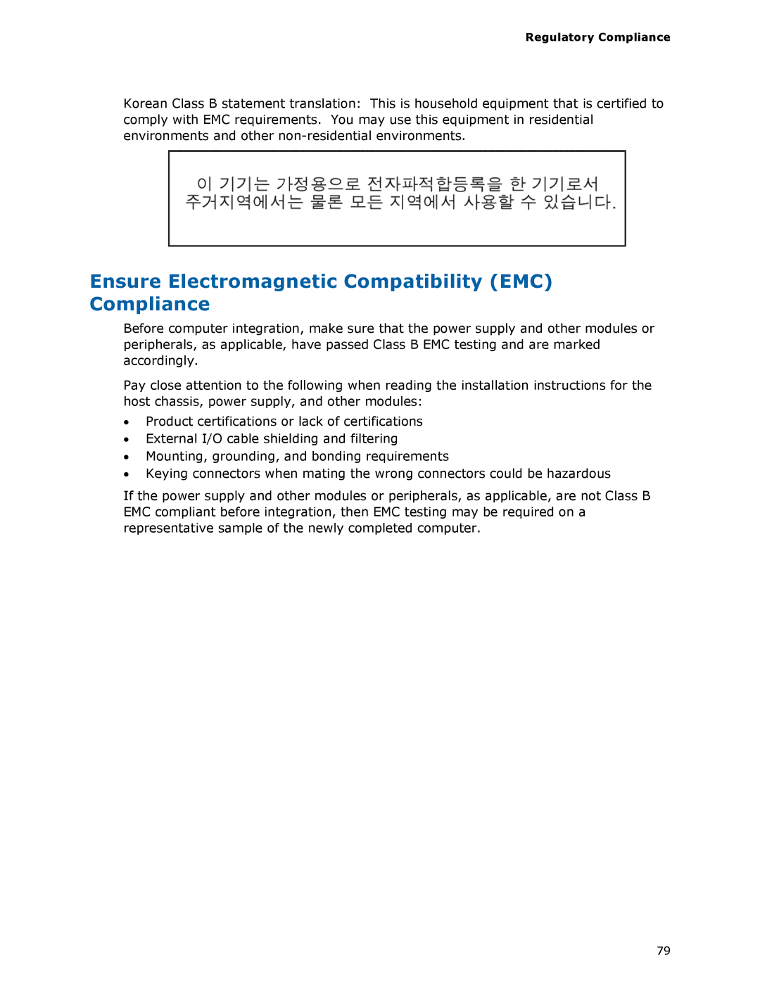 Intel DH55HC manual Ensure Electromagnetic Compatibility EMC Compliance 