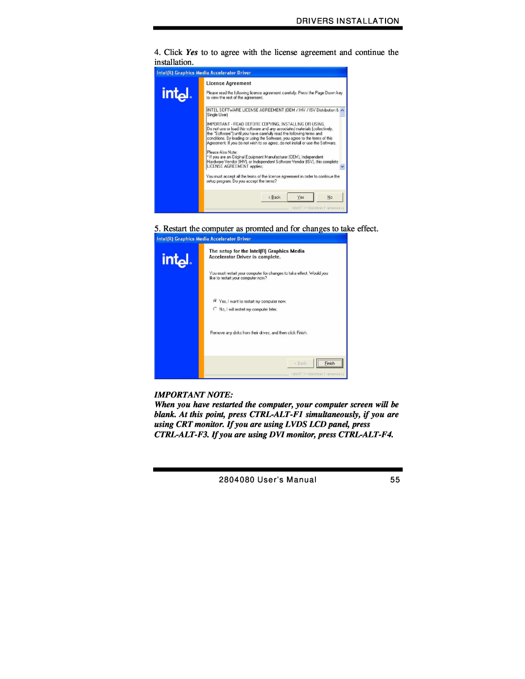 Intel 2804080, Duo/Solo 945GM user manual Important Note 