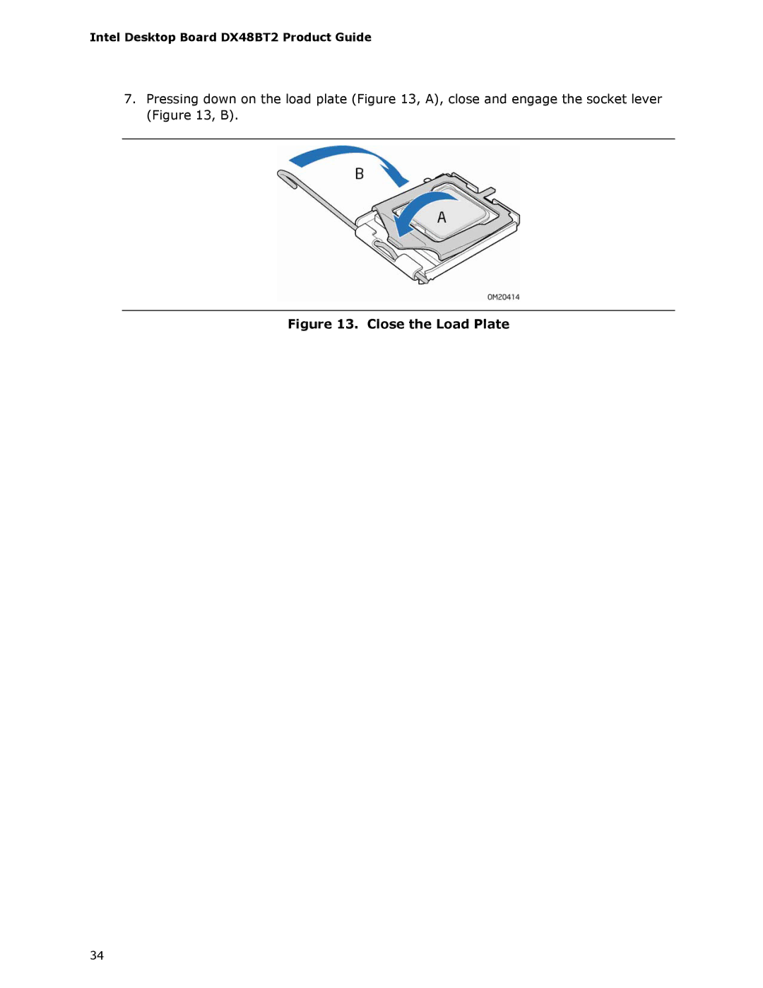 Intel DX48BT2 manual Close the Load Plate 