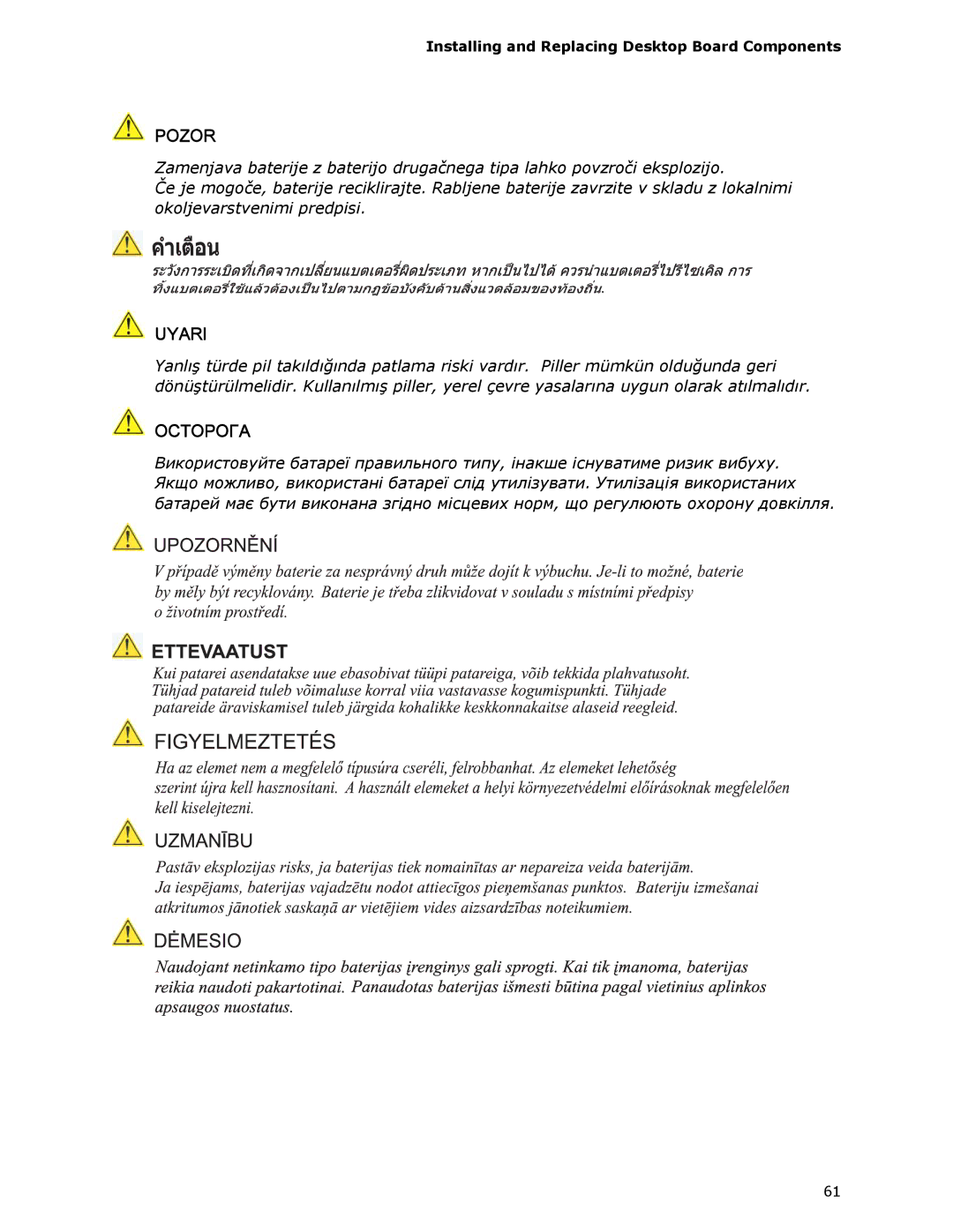 Intel DX48BT2 manual Pozor 