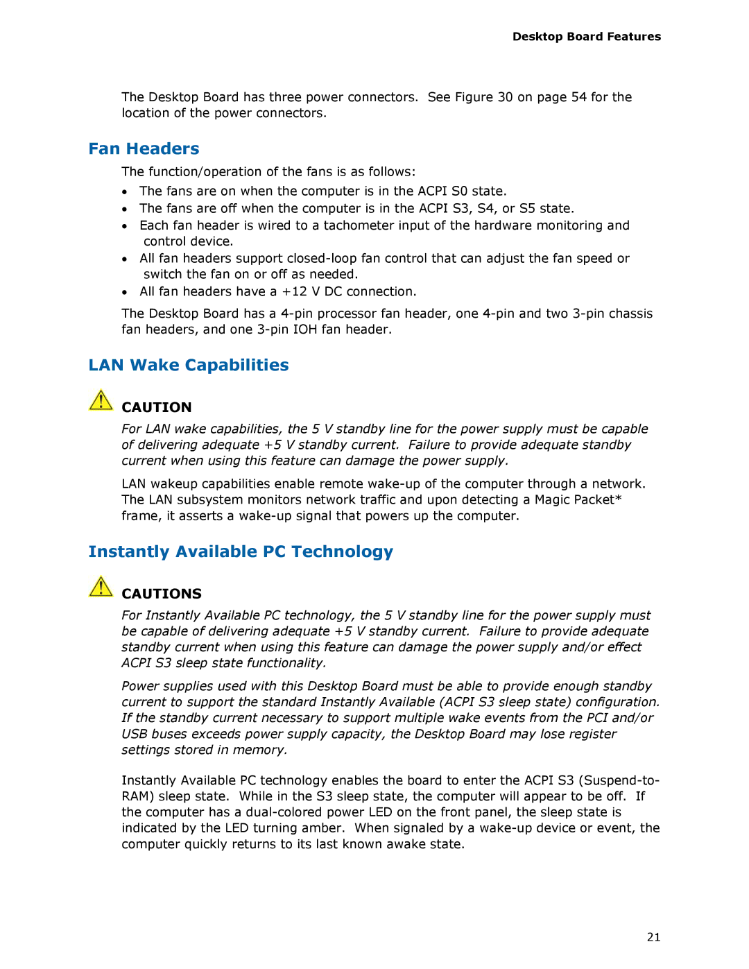 Intel DX58SO manual Fan Headers 