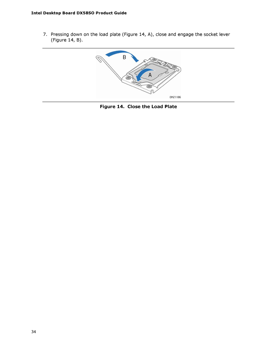 Intel DX58SO manual Close the Load Plate 