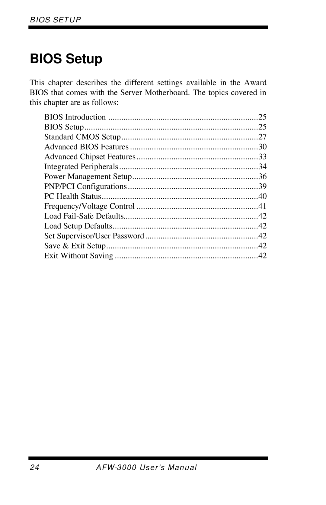 Intel E7501 user manual Bios Setup 