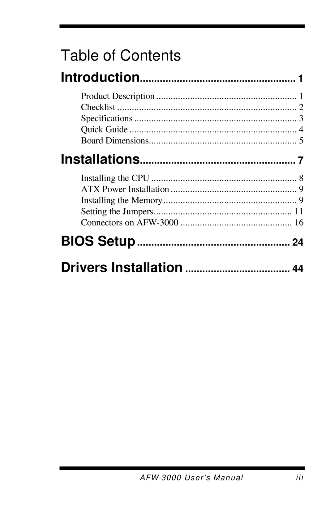 Intel E7501 user manual Table of Contents 