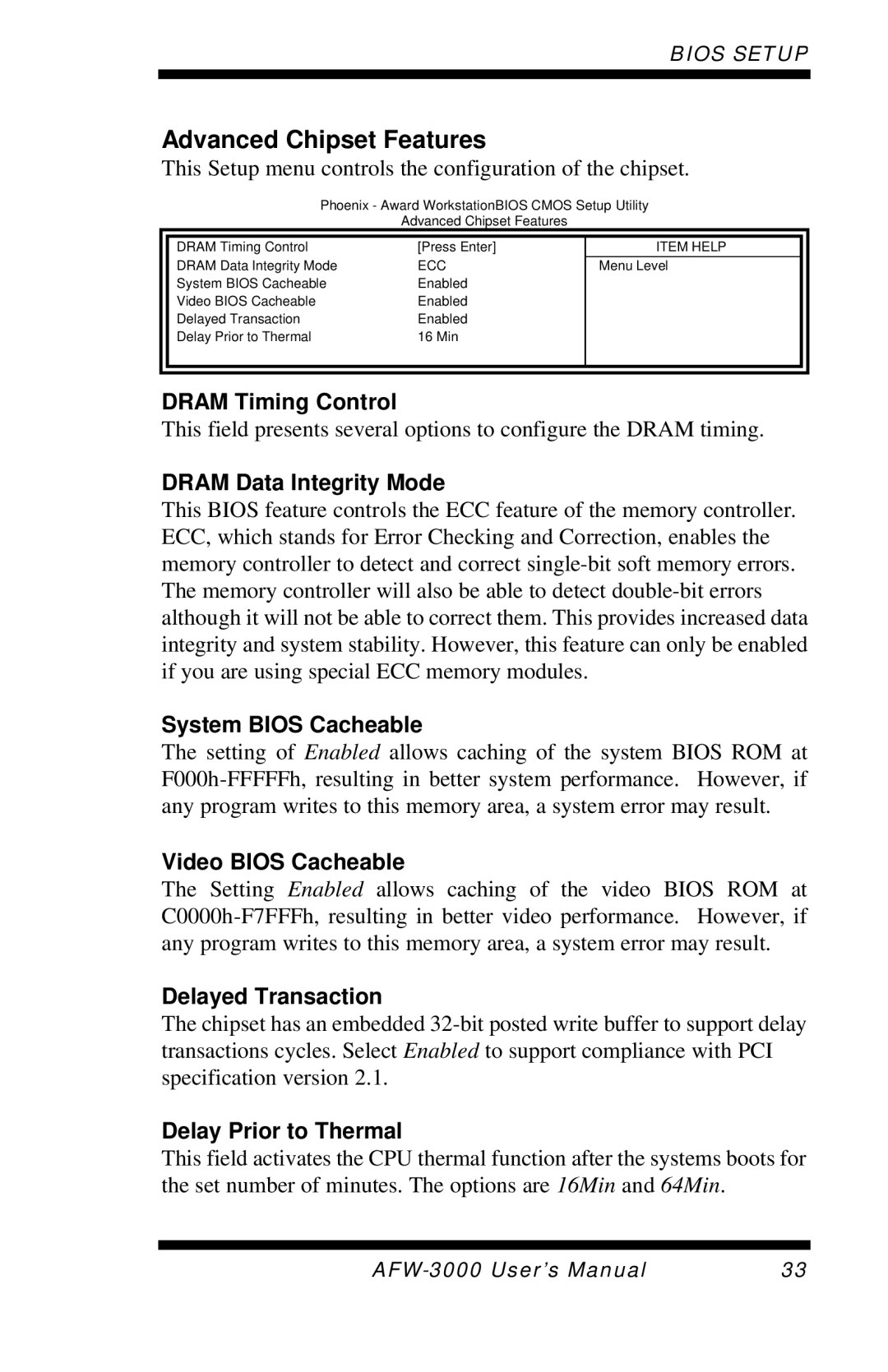 Intel E7501 user manual Advanced Chipset Features 