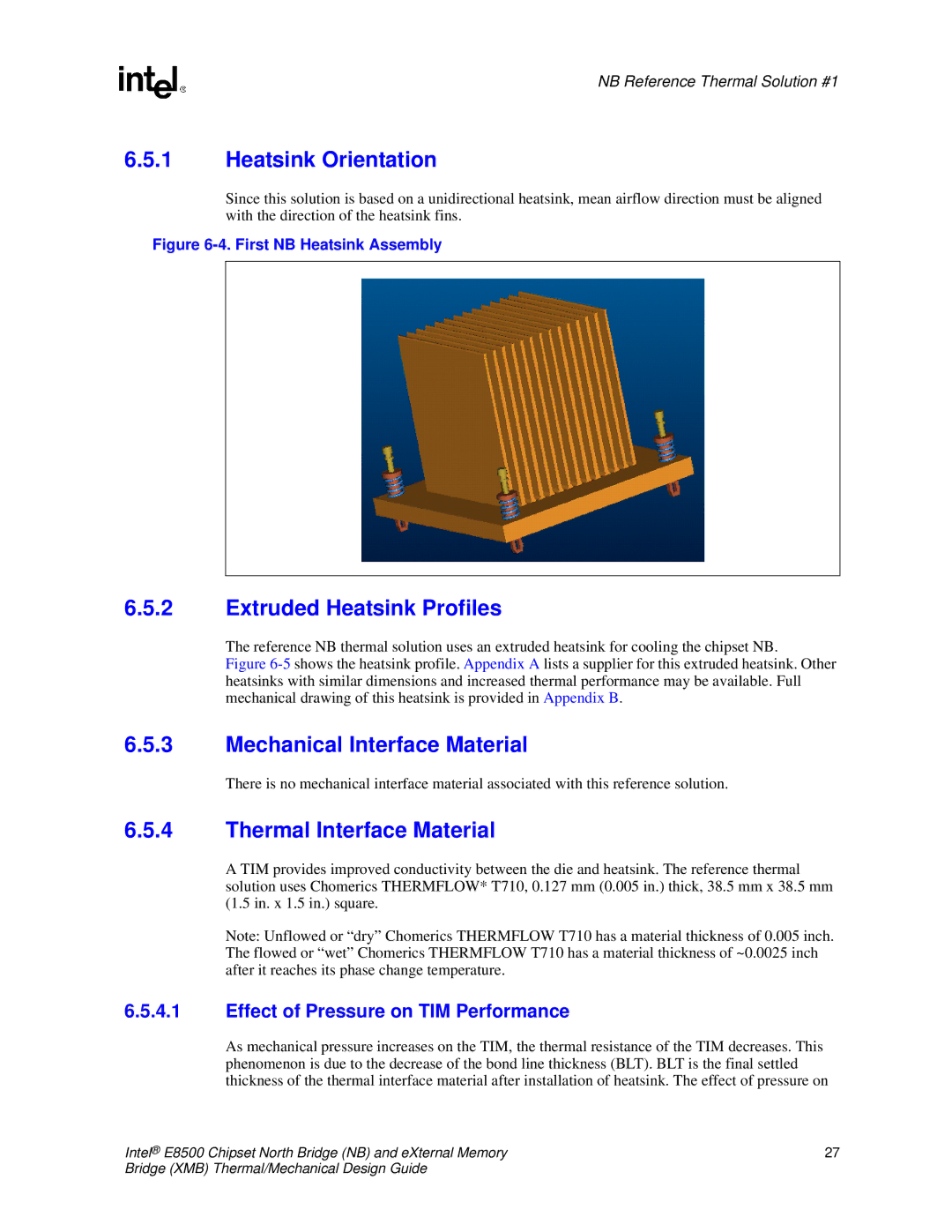 Intel E8500 manual Extruded Heatsink Profiles 