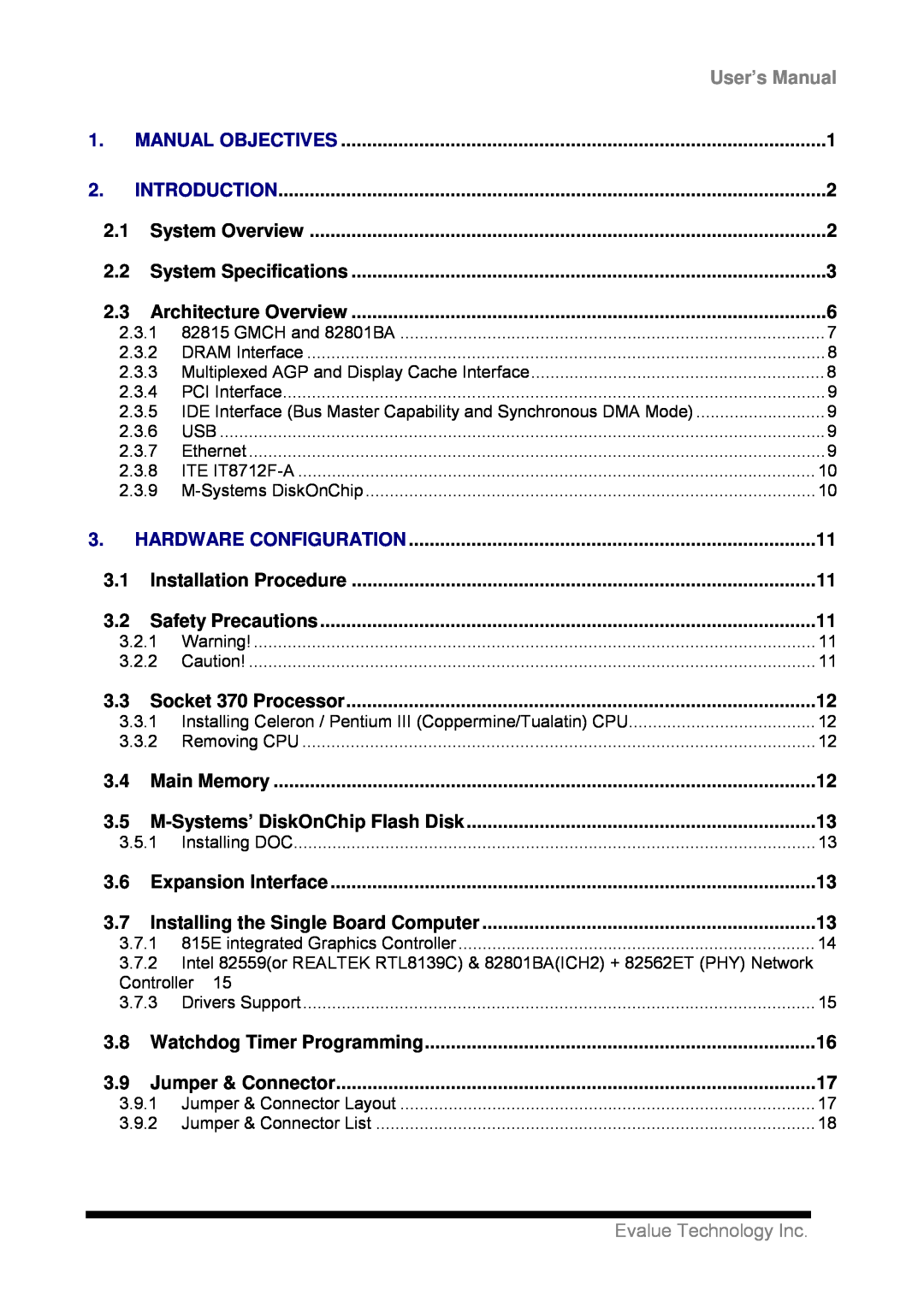 Intel ECB-865 user manual Watchdog Timer Programming, Jumper & Connector, User’s Manual, Evalue Technology Inc 