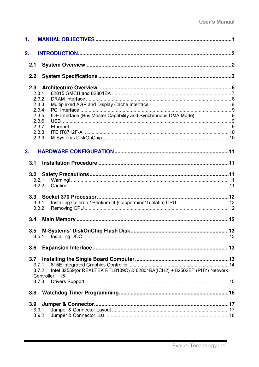 Intel ECB-865 user manual Watchdog Timer Programming Jumper & Connector, Manual Objectives Introduction 