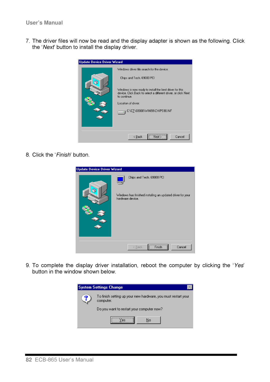 Intel ECB-865 user manual User’s Manual 