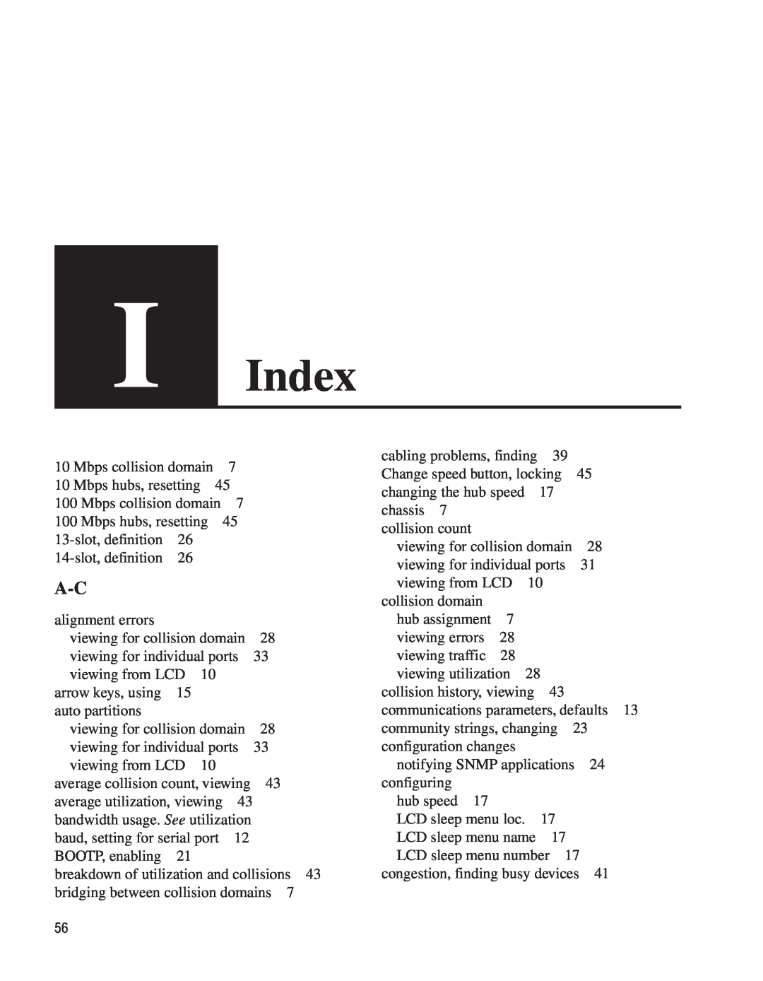 Intel EE110MM manual I Index 