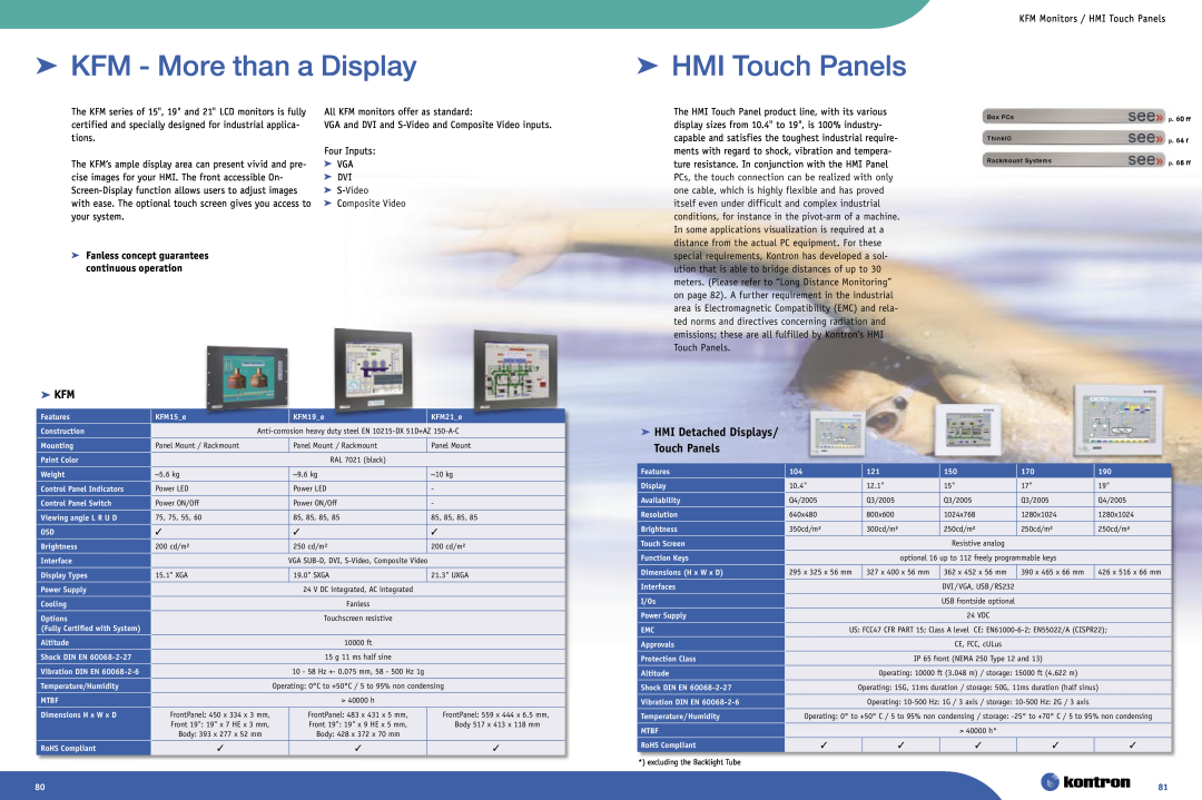 Intel Ethernet Switch Boards manual  HMI Touch Panels,  HMI Detached Displays Touch Panels 