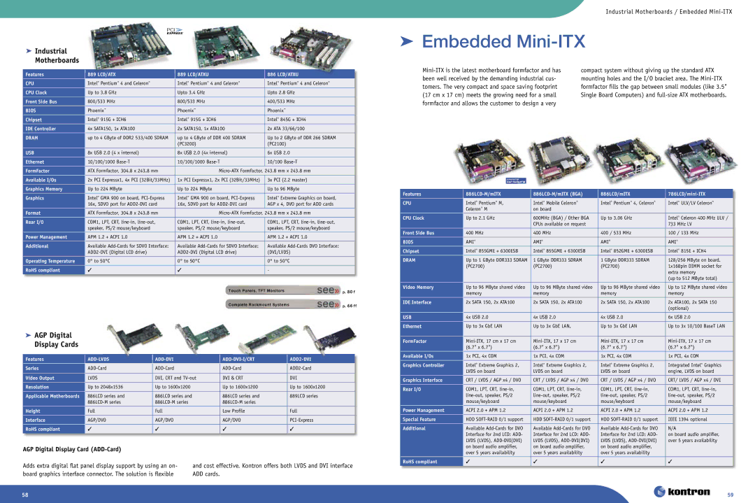 Intel Ethernet Switch Boards manual  Embedded Mini-ITX,  Industrial Motherboards,  AGP Digital Display Cards 