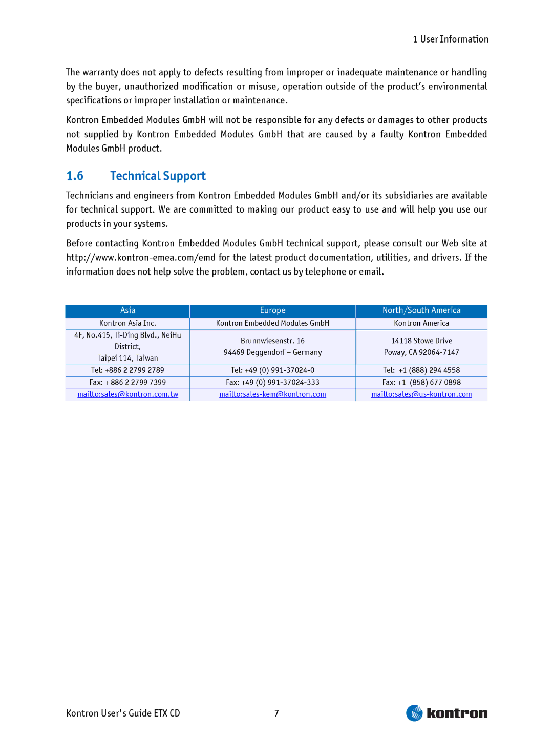 Intel ETX CD manual Technical Support, Asia Europe North/South America 