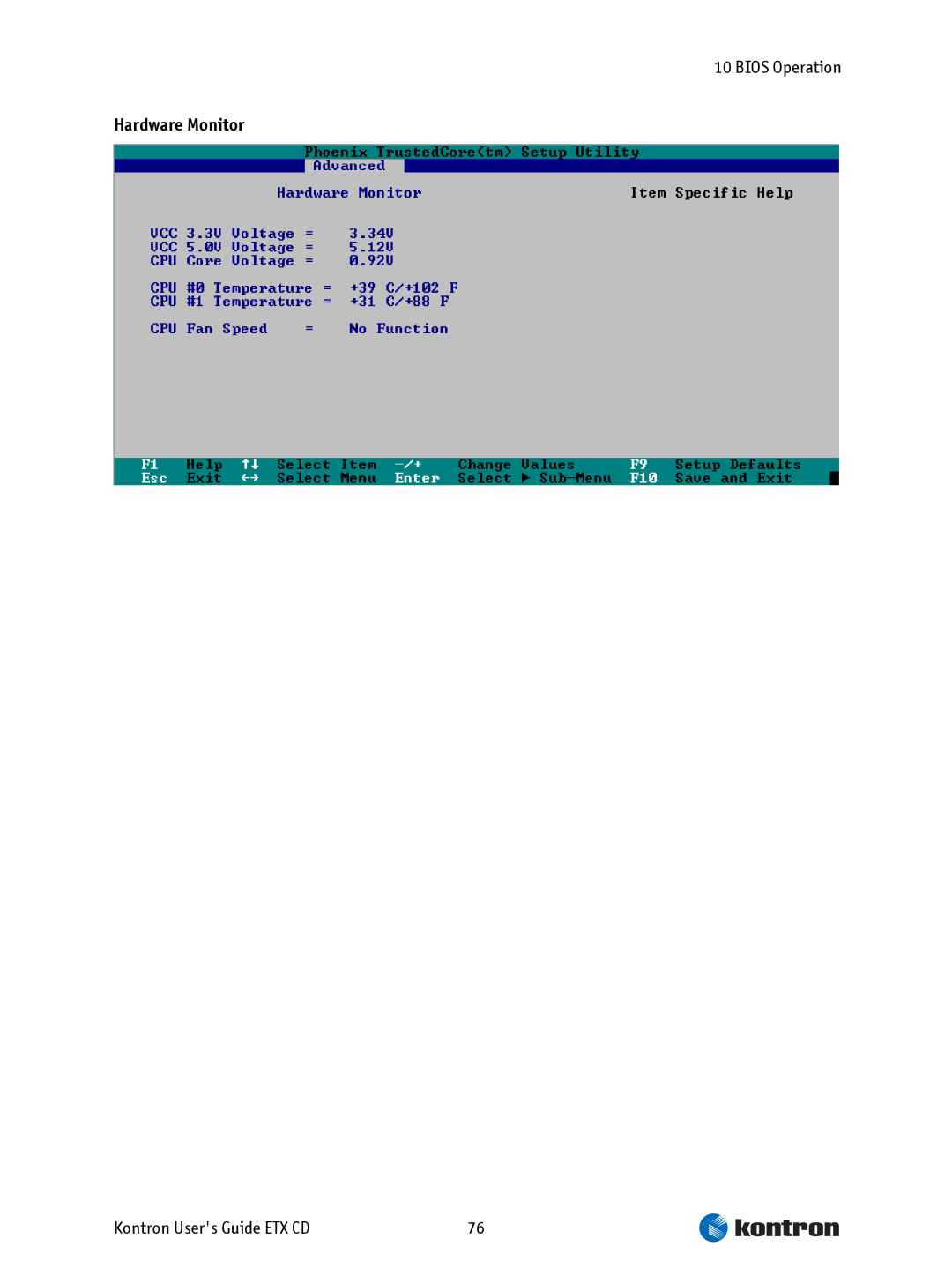 Intel ETX CD manual Hardware Monitor 