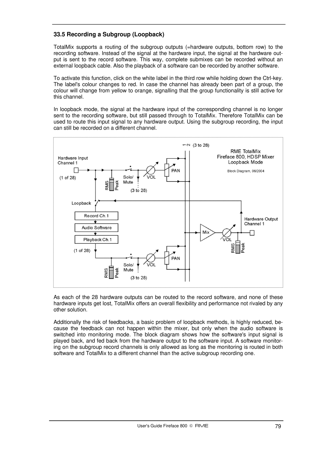 Intel Fireface 800 manual Recording a Subgroup Loopback 