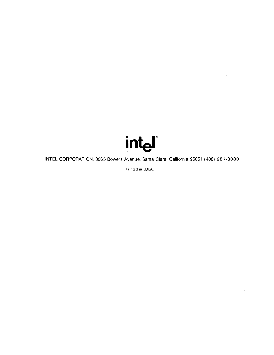 Intel fortran-80 manual inter, Printed in U.S.A 