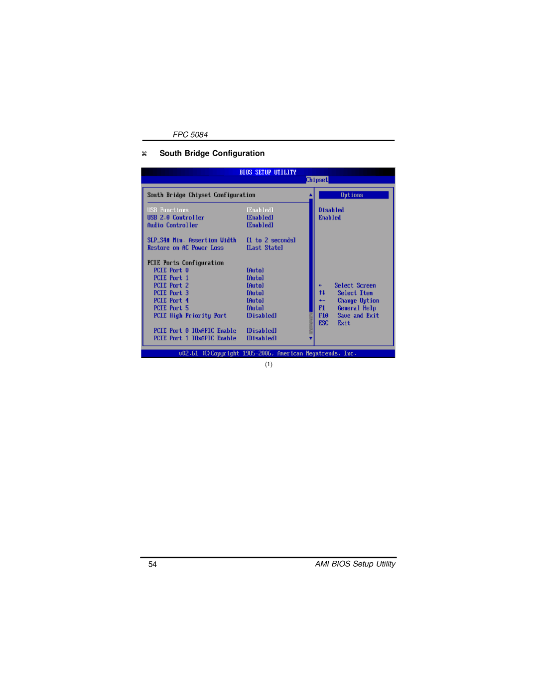 Intel FPC 5084, N270 user manual South Bridge Configuration 