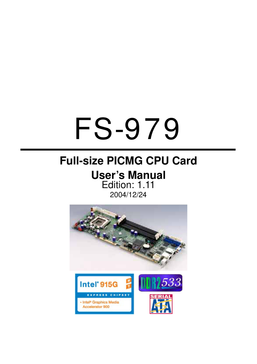 Intel FS-979 user manual 