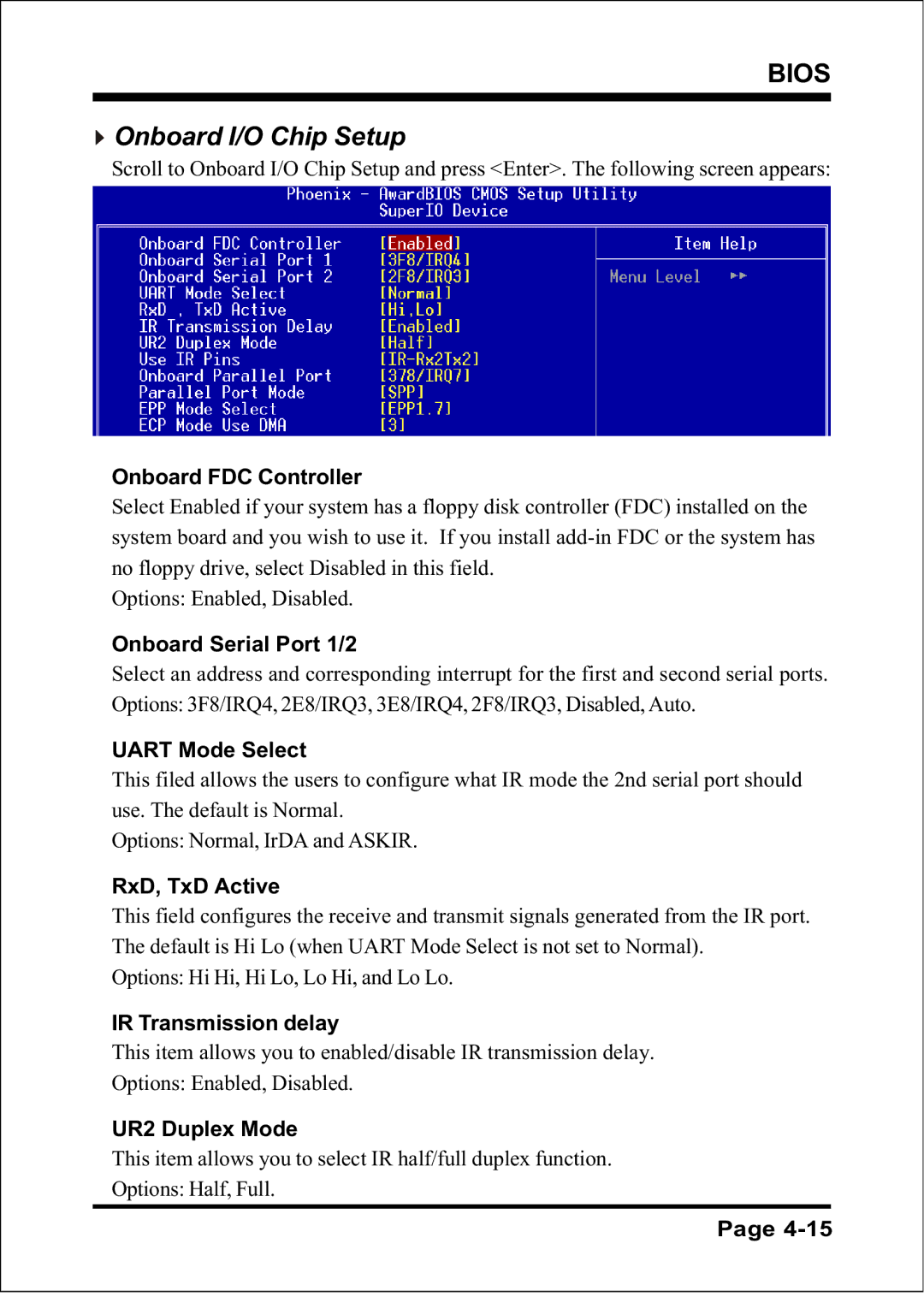 Intel FSB400 / DDR266 (PC2100), FSB800 (PC2700), FSB800 / DDR333 (PC2700), FSB800 (PC3200), FSB533 Onboard I/O Chip Setup 