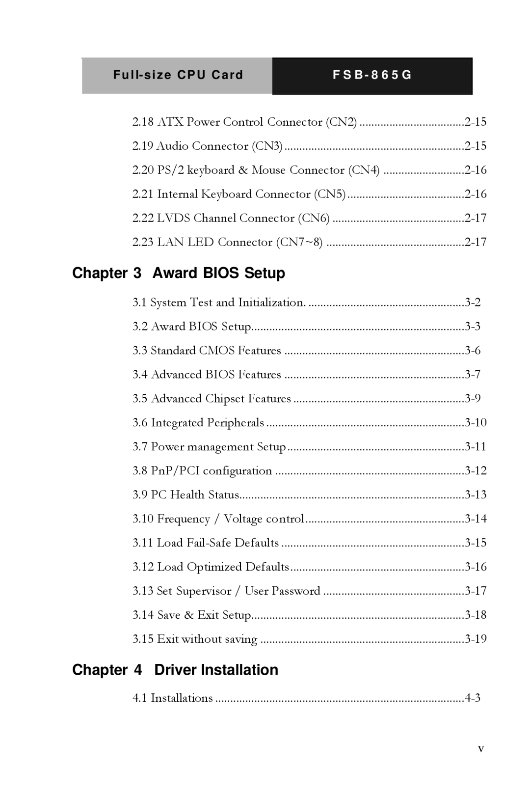 Intel Full-size CPU Card, FSB- 865G manual Driver Installation 