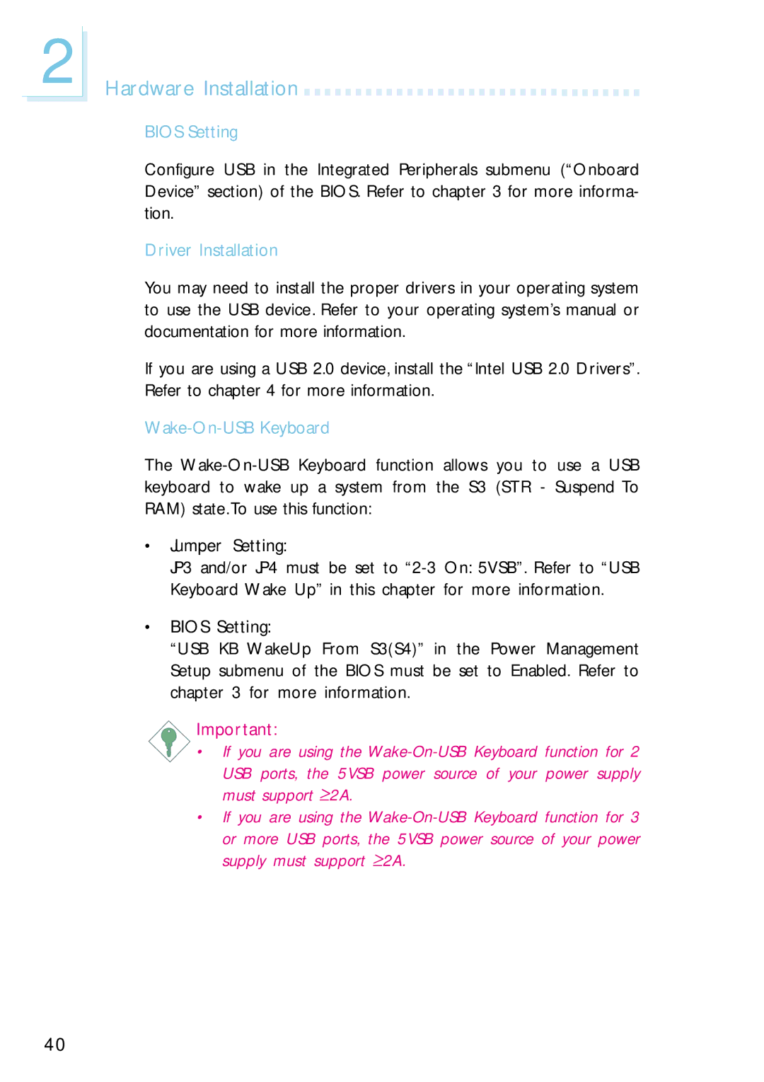 Intel G4H875-N, G4H875-B, G4H875-C user manual Hardware Installation, Driver Installation 