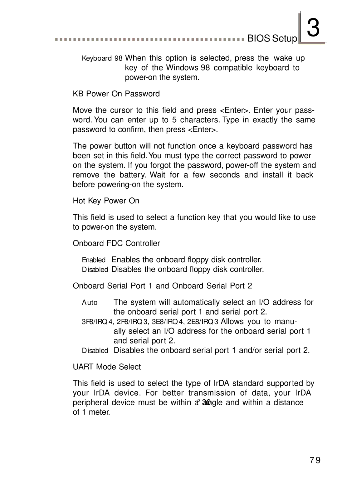 Intel G4H875-N, G4H875-B, G4H875-C KB Power On Password, Hot Key Power On, Onboard FDC Controller, Uart Mode Select 