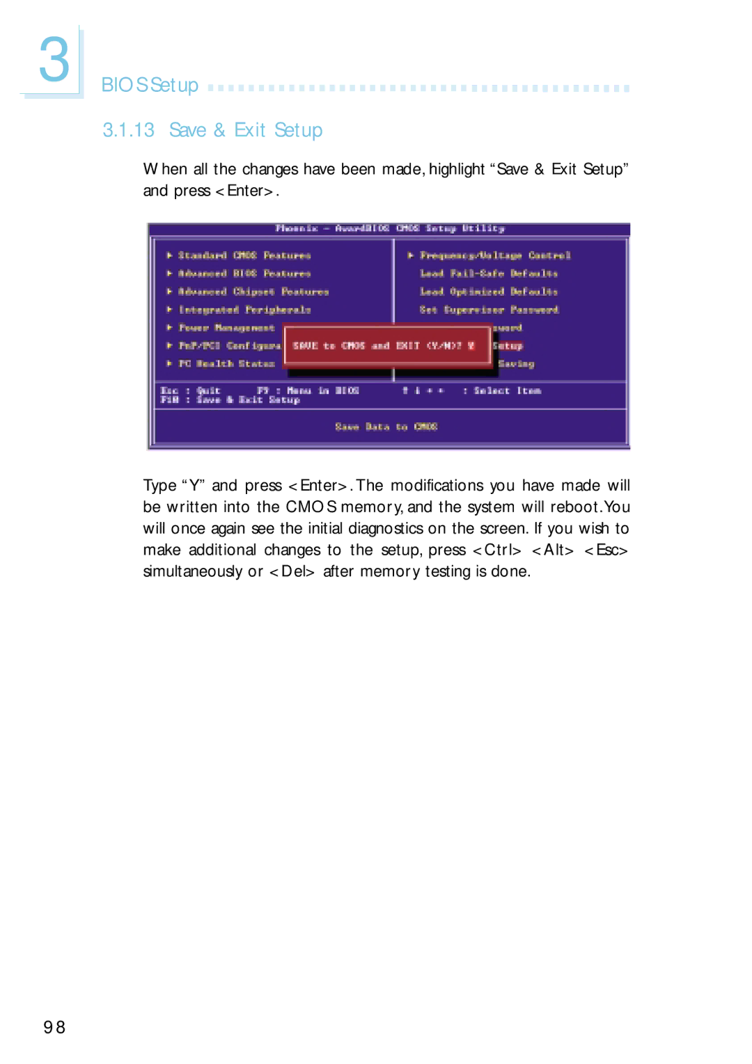 Intel G4H875-C, G4H875-B, G4H875-N user manual Bios Setup Save & Exit Setup 