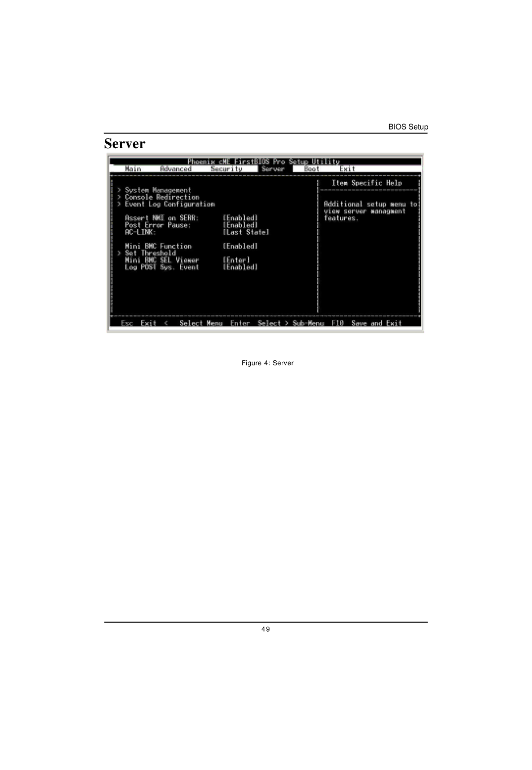 Intel GA-4MXSV user manual Server 