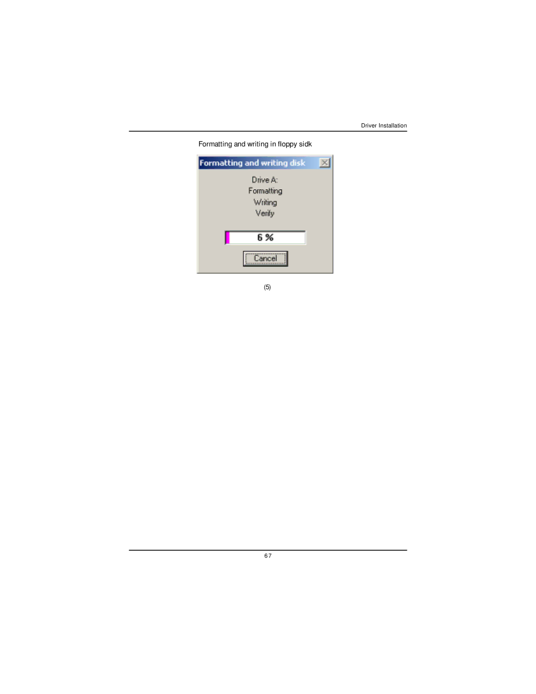 Intel GA-4MXSV user manual Formatting and writing in floppy sidk 