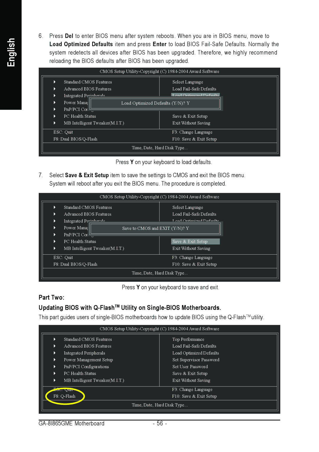 Intel GA-8I865GME user manual Part Two 