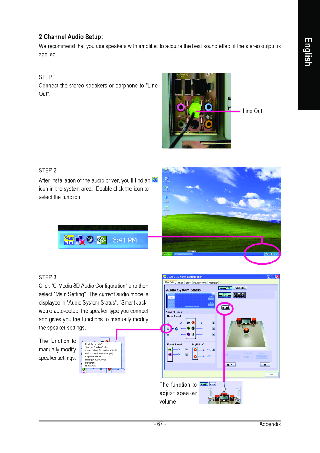 Intel GA-8I915G DUO user manual Channel Audio Setup 