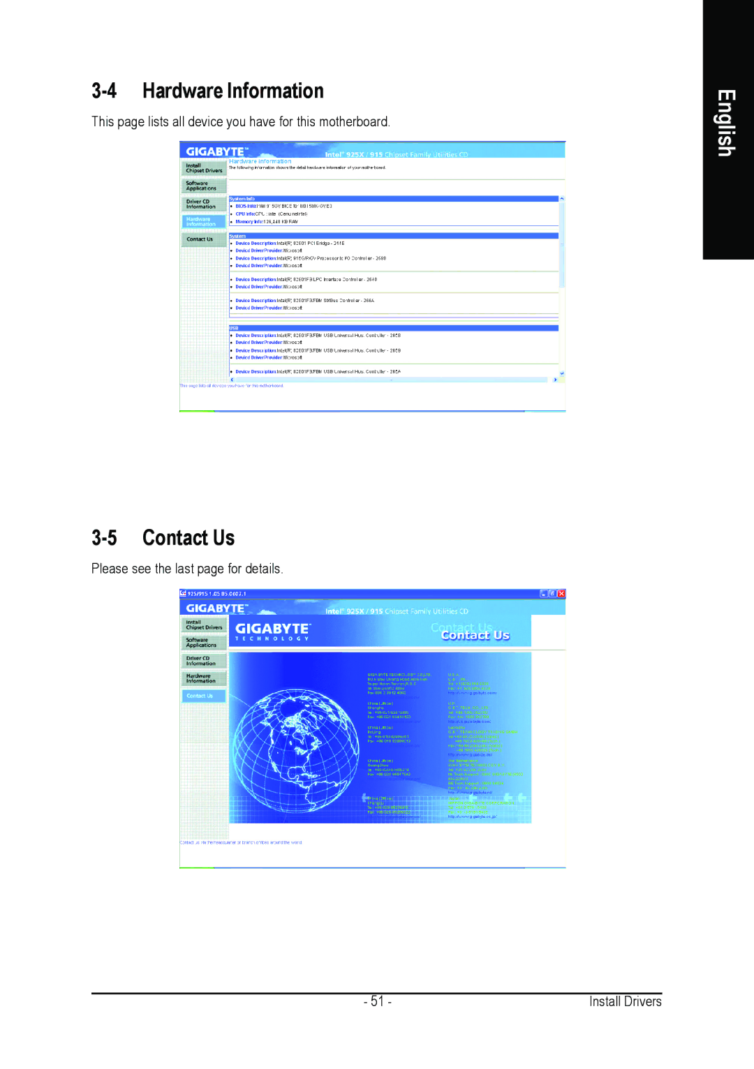 Intel GA-8I915MK-GV user manual Hardware Information, Contact Us 