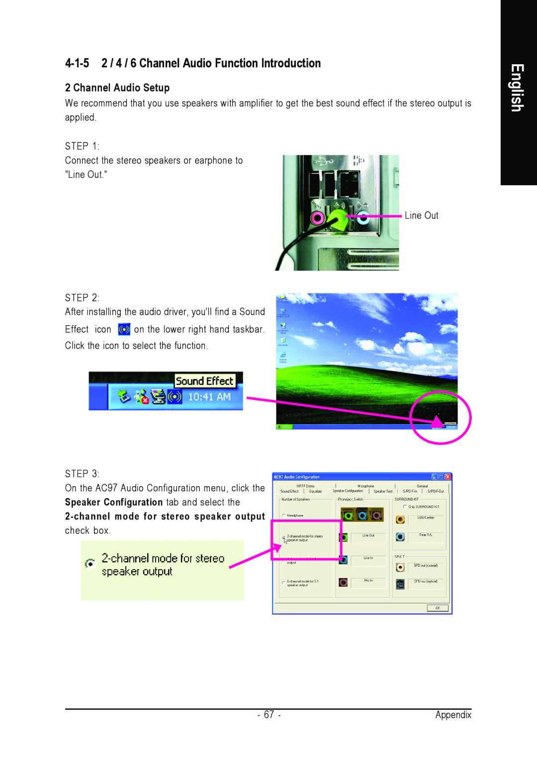 Intel GA-8I915MK-GV user manual 5 2 / 4 / 6 Channel Audio Function Introduction, Channel Audio Setup 