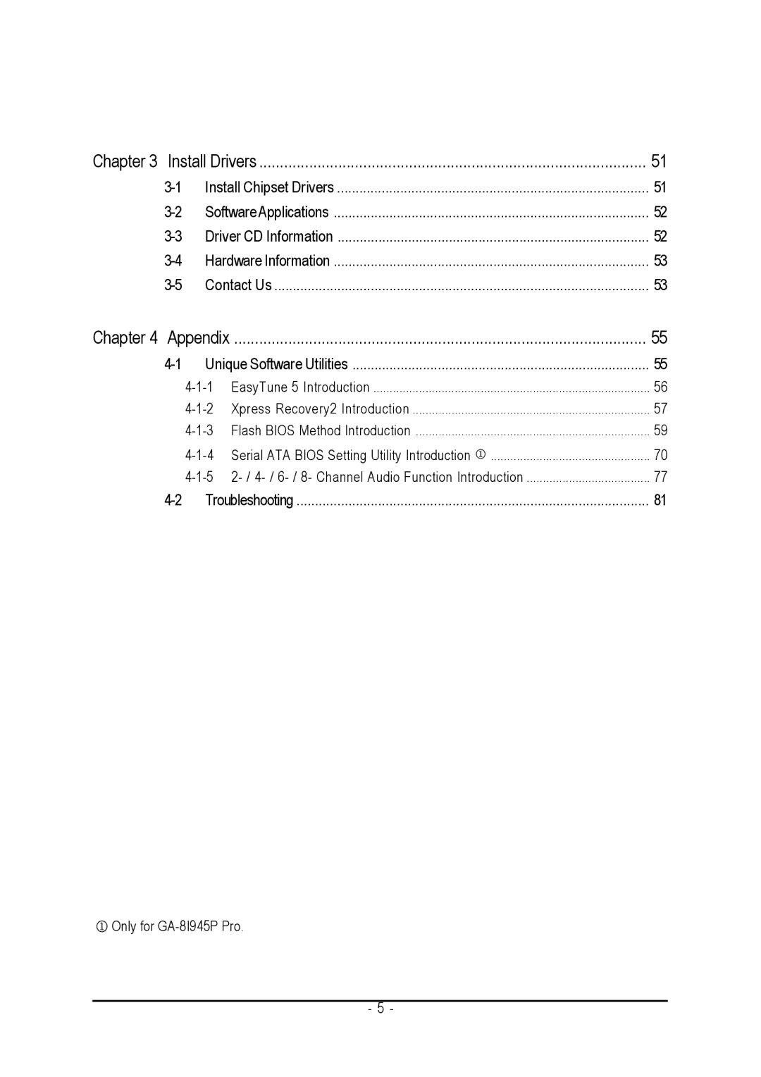 Intel GA-8I945P PRO, GA-8I945P-G user manual Unique Software Utilities, Only for GA-8I945P Pro 