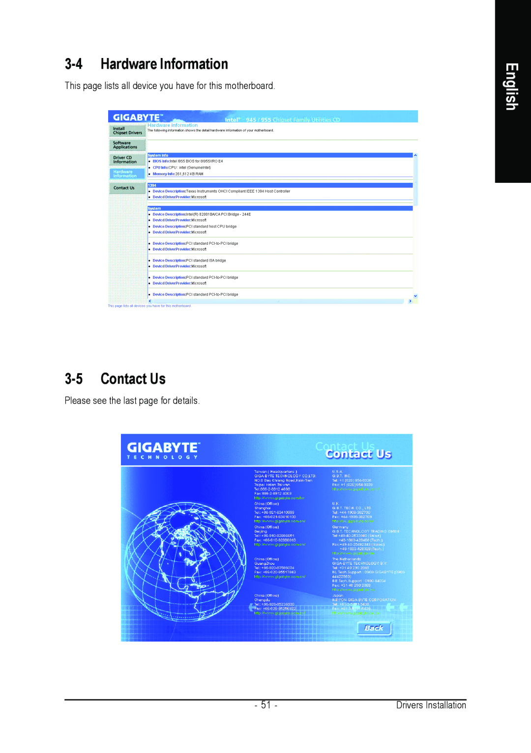 Intel GA-8I955X PRO, GA-8I955X ROYAL user manual Hardware Information, Contact Us 