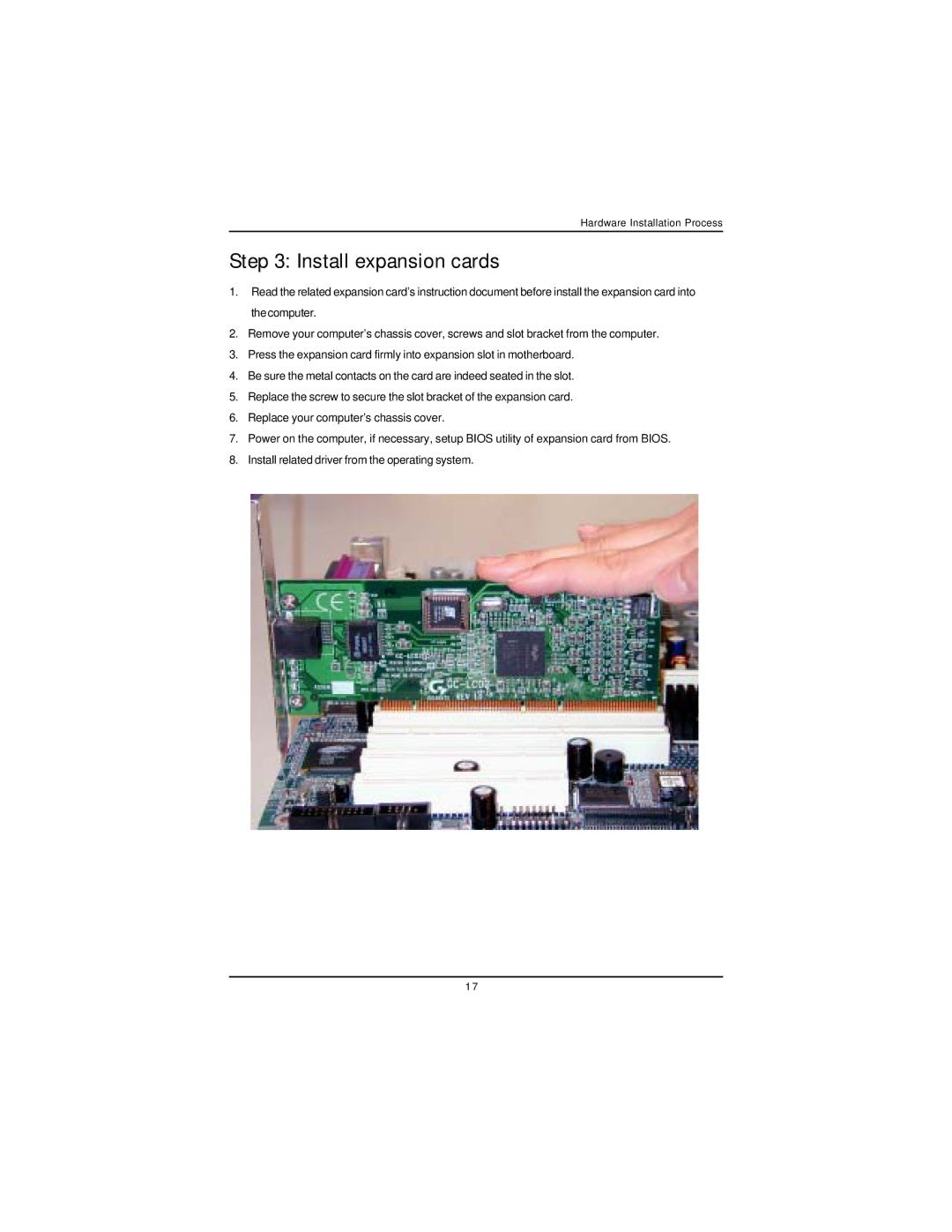 Intel GA-8IPXDR-E user manual Install expansion cards 