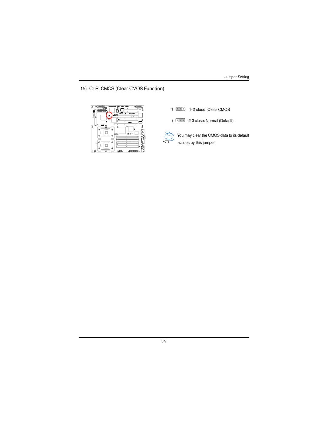 Intel GA-8IPXDR-E user manual Clrcmos Clear Cmos Function 