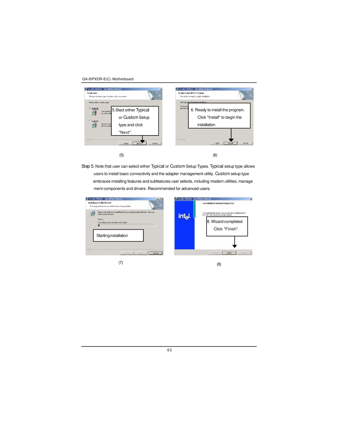 Intel user manual GA-8IPXDR-EC Motherboard 