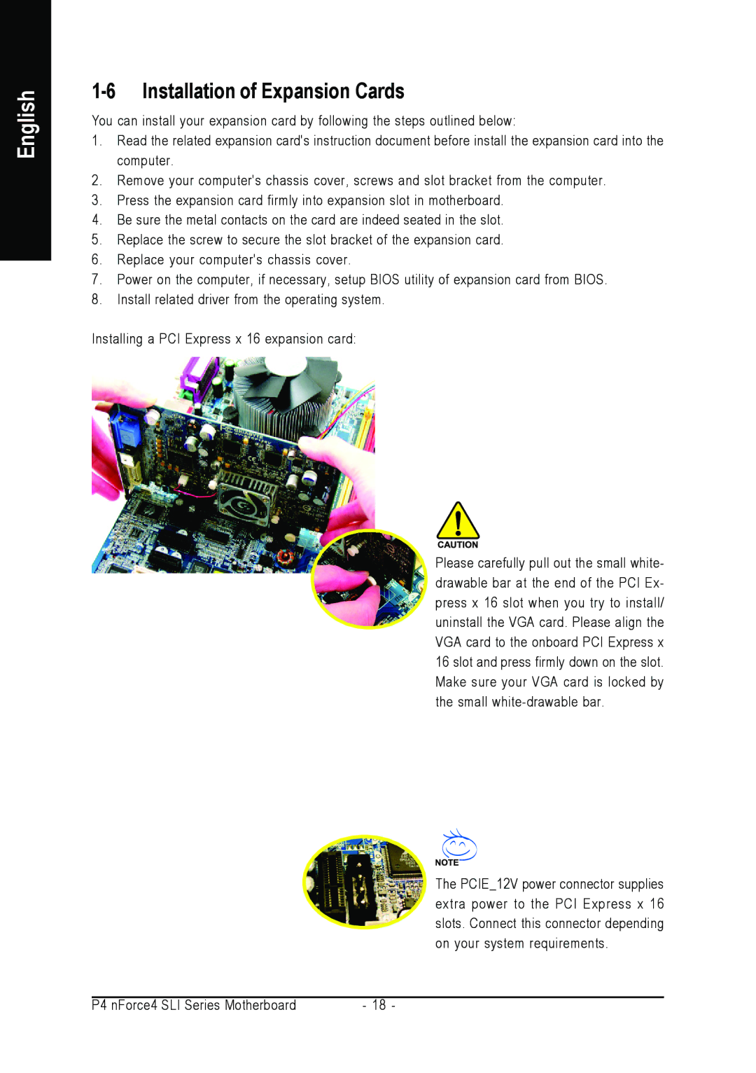 Intel GA-8N-SLI ROYAL, GA-8N-SLI PRO user manual Installation of Expansion Cards 