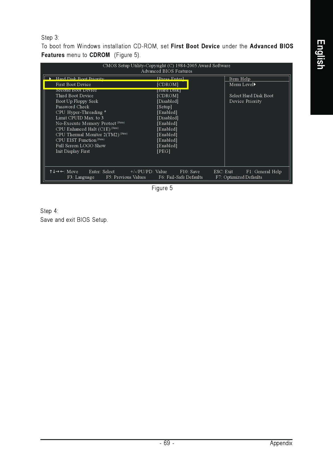 Intel GA-8N775 user manual Step Save and exit Bios Setup 