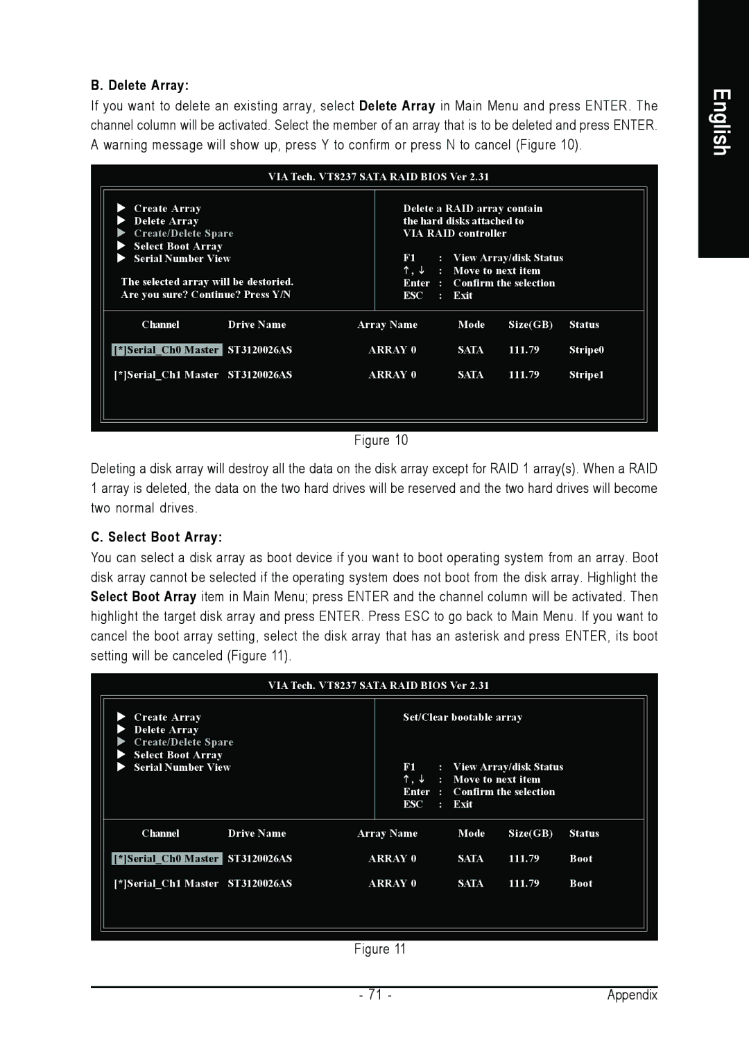 Intel GA-8VM800PMD-775 user manual Delete Array 