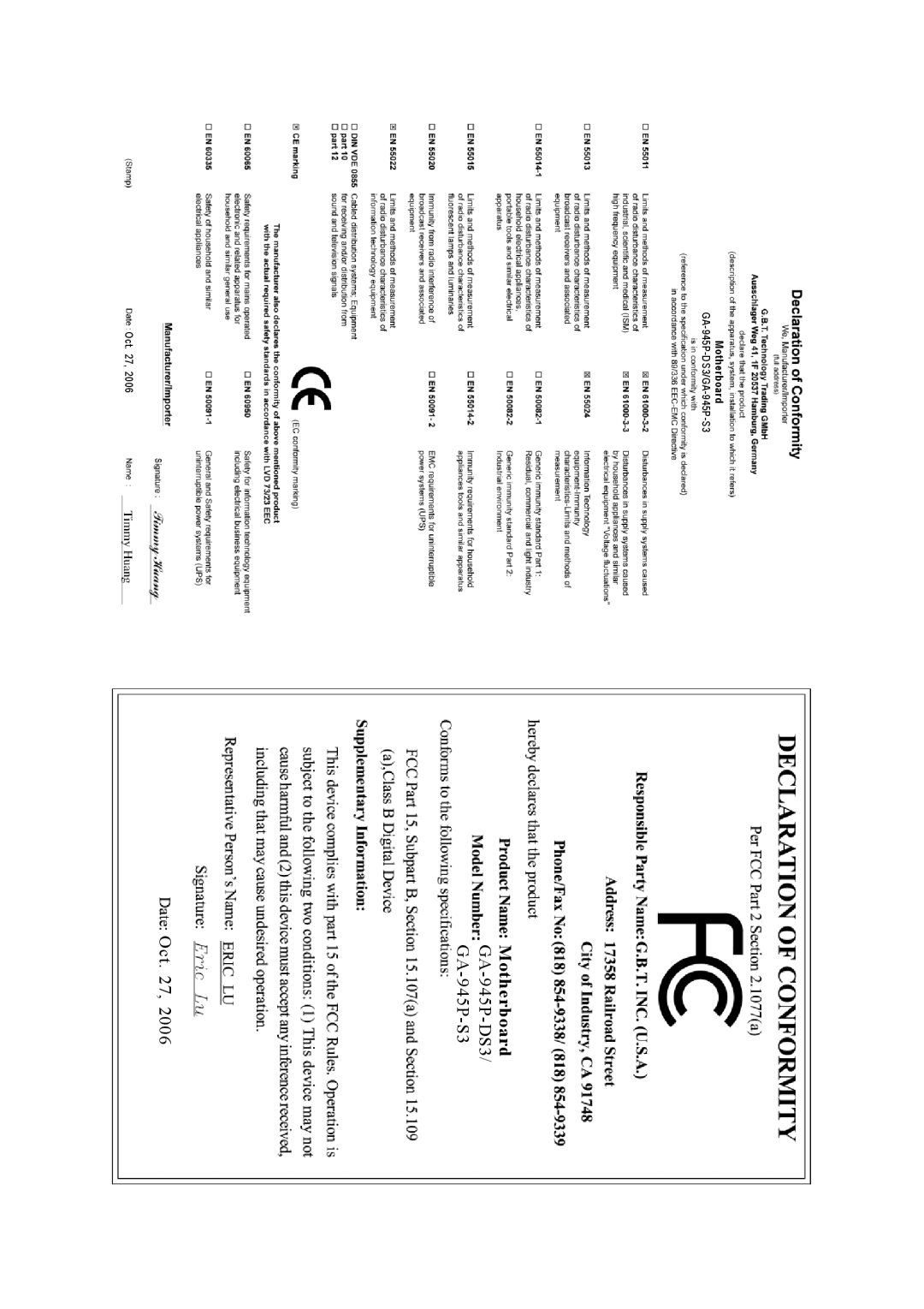 Intel GA-945P-DS3/S3 user manual Motherboard 