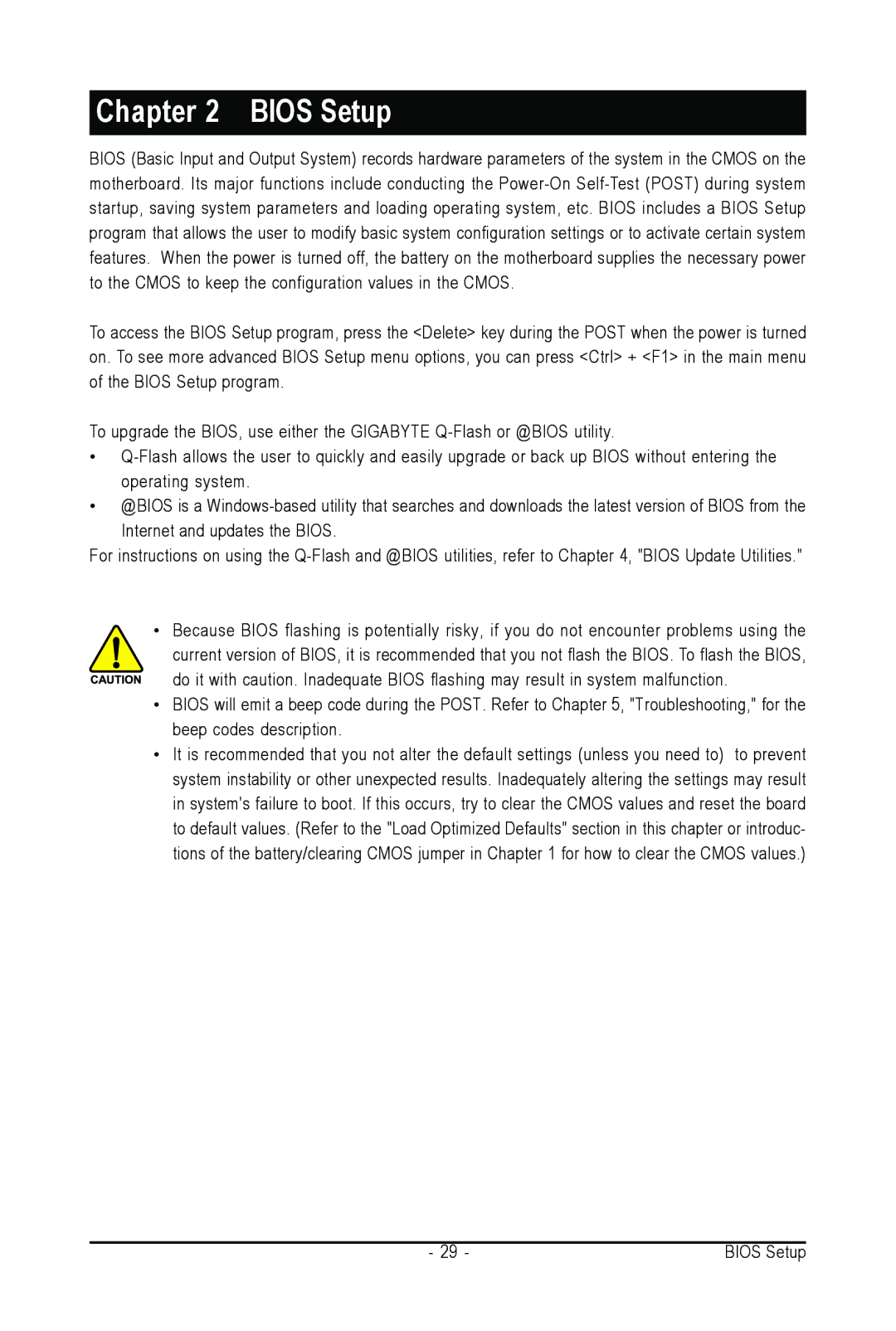 Intel GA-945PL-S3G user manual Bios Setup 