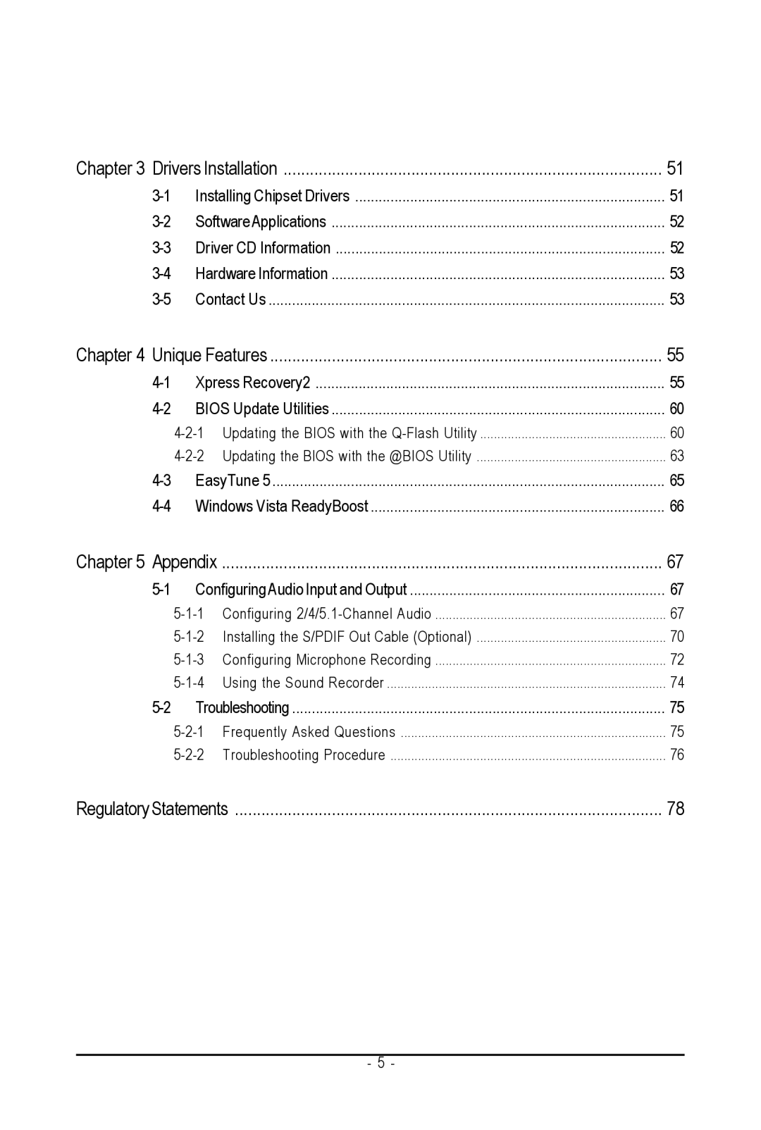 Intel GA-945PL-S3G user manual Regulatory Statements 