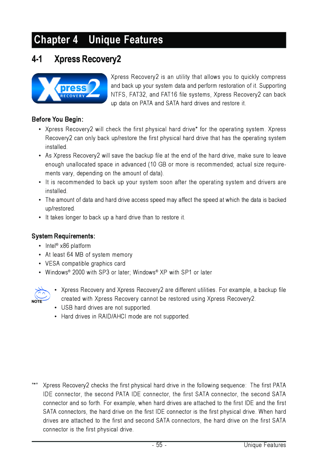 Intel GA-945PL-S3G user manual Xpress Recovery2, Before You Begin, System Requirements 