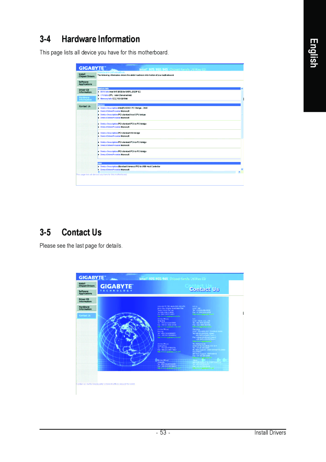 Intel GA-945PL-DS3P, GA-945PL-S3P user manual Hardware Information, Contact Us 