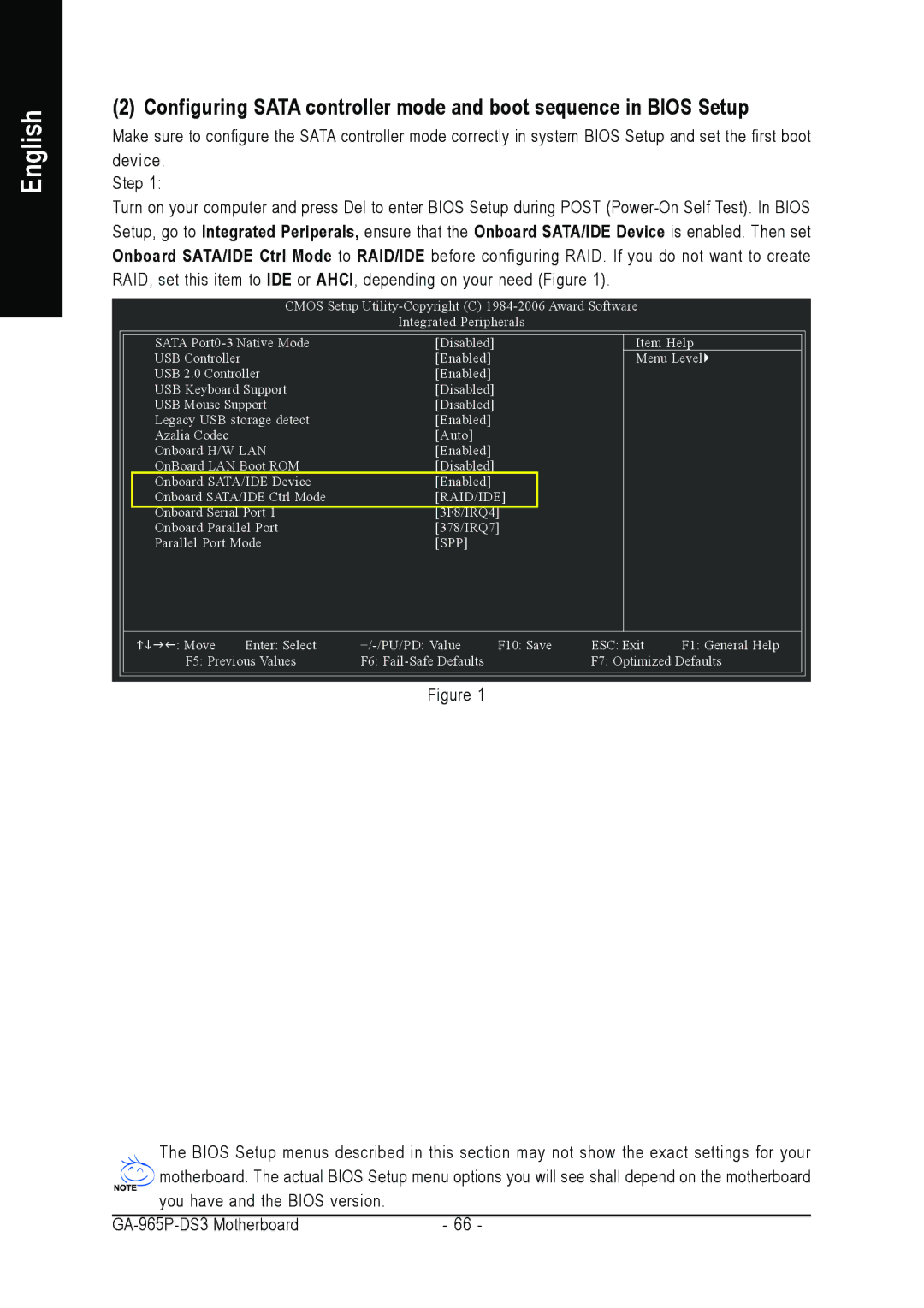 Intel GA-965P-DS3 user manual Raid/Ide 